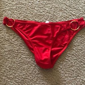 Red bikini bottom